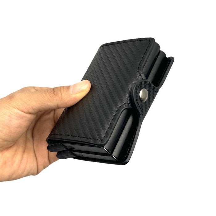 Wholesale Carbon Fiber Automatic Pop- Card Holder Modern Daily Wallet MOQ≥2