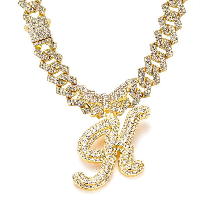 Wholesale Alloy rhinestone pendant necklace