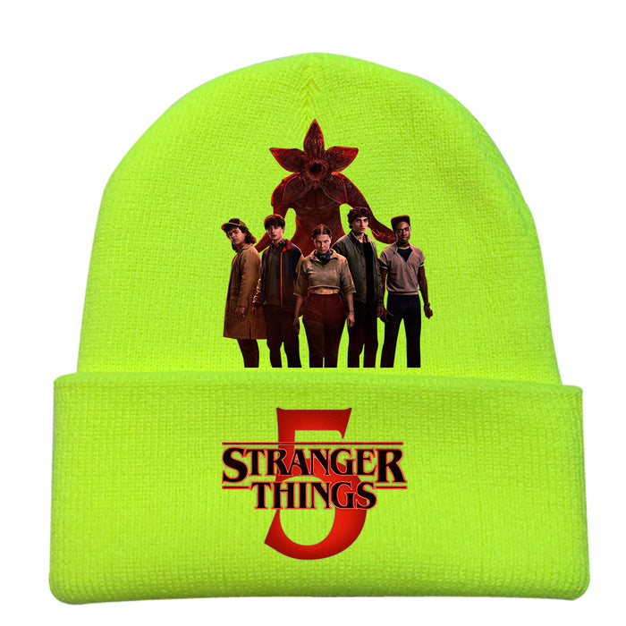 Wholesale Fashionable printed knitted hats outdoor warm hats