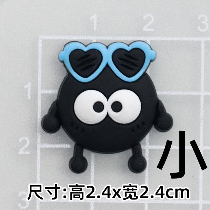 Wholesale 10pcs Soft rubber briquette elf silicone patch slippers buckle headset phone case airbag bracket refrigerator sticker accessories