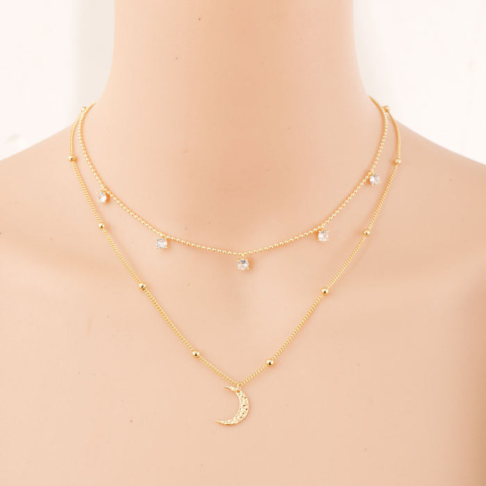 Wholesale Fashionable Titanium Steel Zircon Necklace with Personalized Light Luxury and Versatile Zircon Clavicle Chain