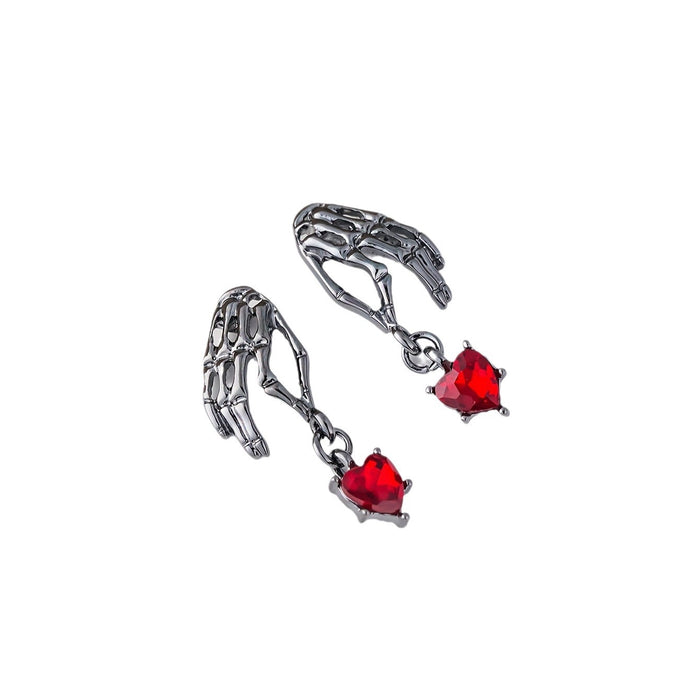 Wholesale Gothic Skull Claw Alloy Stud Earrings JDC-ES-QingH015