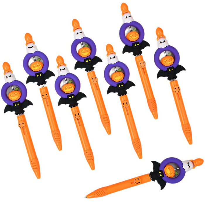 Wholesale Beaded Rotary Gel Pen with Double Bead Spring Tip MOQ≥4