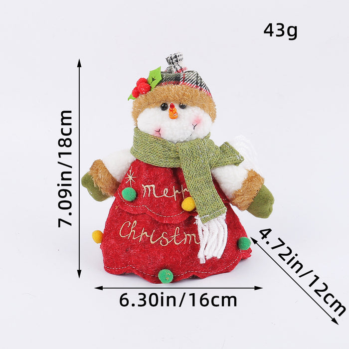 Wholesale Christmas Eve Cartoon Doll Candy Bag Zipper Apple Bag Letter Gift Bag Party Decoration