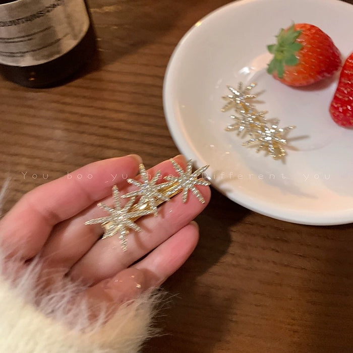 Wholesale   Star Hairpin Women's Bangs Clip All-match Hairpin Clip Headwear  Clip Refined Front Clip