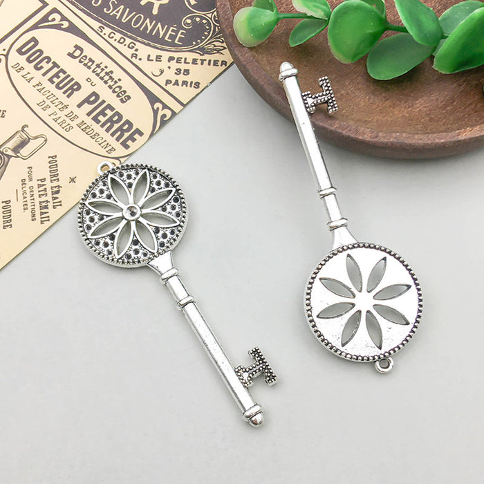 Wholesale Zinc alloy simulated key-shaped  DIY beads pendants