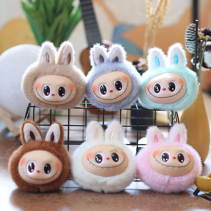 Wholesale Cute vinyl rabbit second generation small pendant plush toy doll bag pendant keychain doll