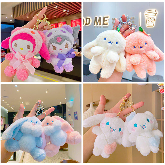 Wholesale Schoolbag Doll Toys Wholesale Cute Bag Pendant Key Pendant Cinnamon Dog Doll Plush Keychain JDC-KC-YD093