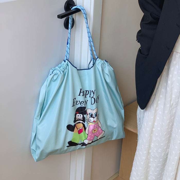 Wholesale Shoulder bag, casual versatile, large capacity tote bag, cartoon travel canvas bag