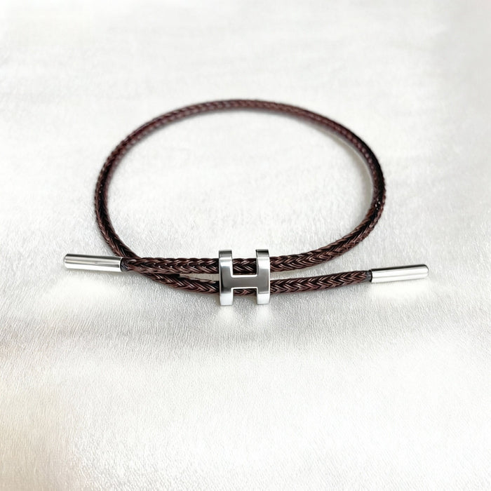 Wholesale I-Shaped Buckle Steel Wire Bracelet H Buckle Adjustable Titanium Steel Bracelet