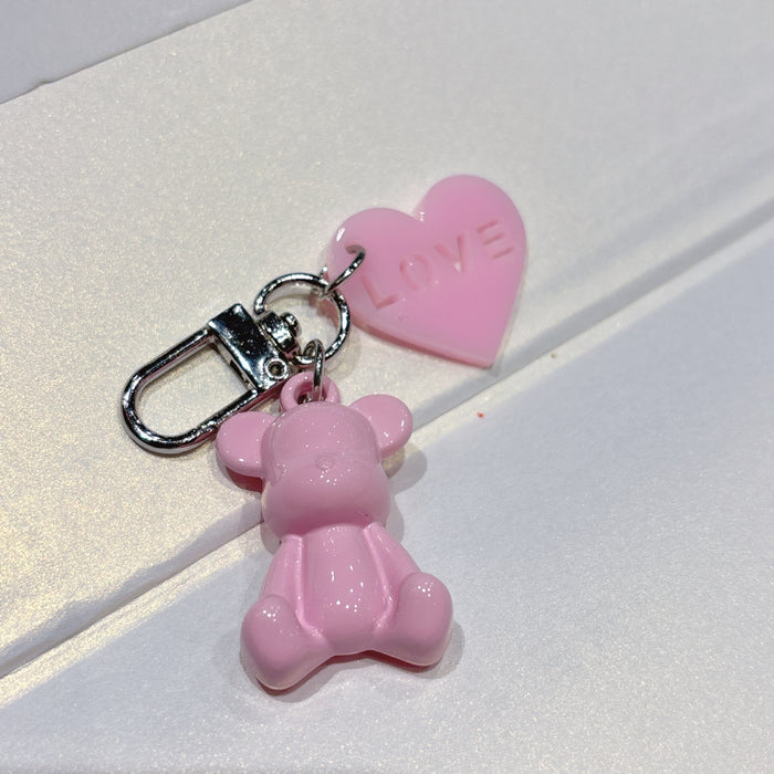 Wholesale Cartoon plated keychain DIY mobile pendant versatile hanging accessory small gift