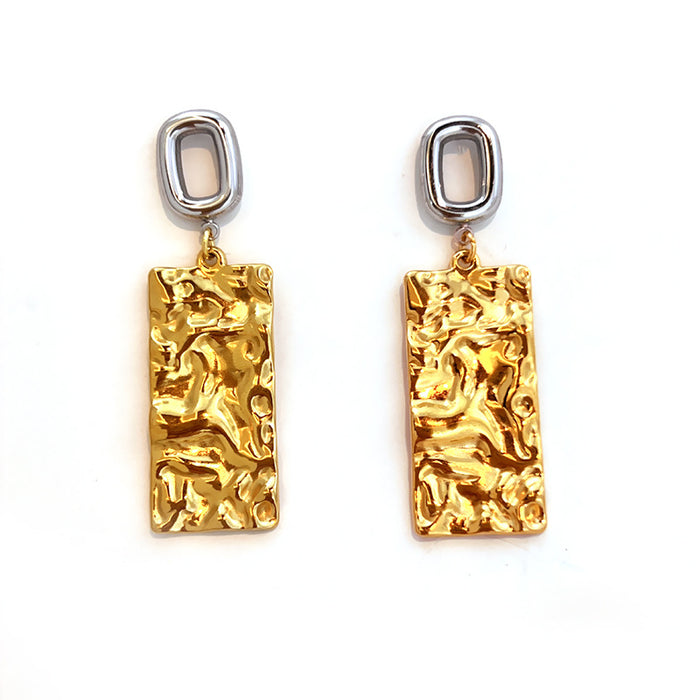 Wholesale Stainless Steel Geometric Teardrop Luxury Earrings