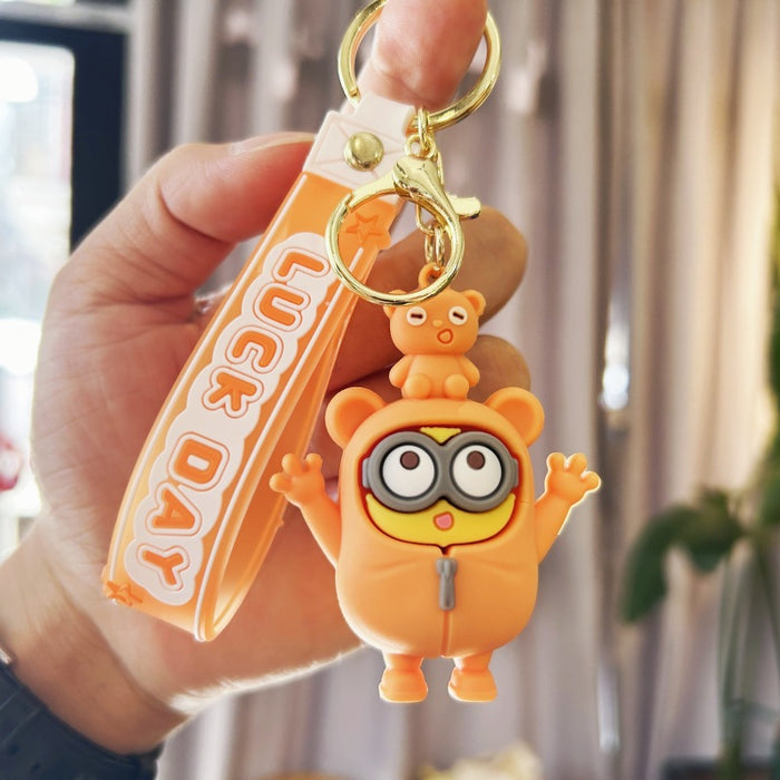 Wholesale Cartoon keychain PVC rubber pendant figurine