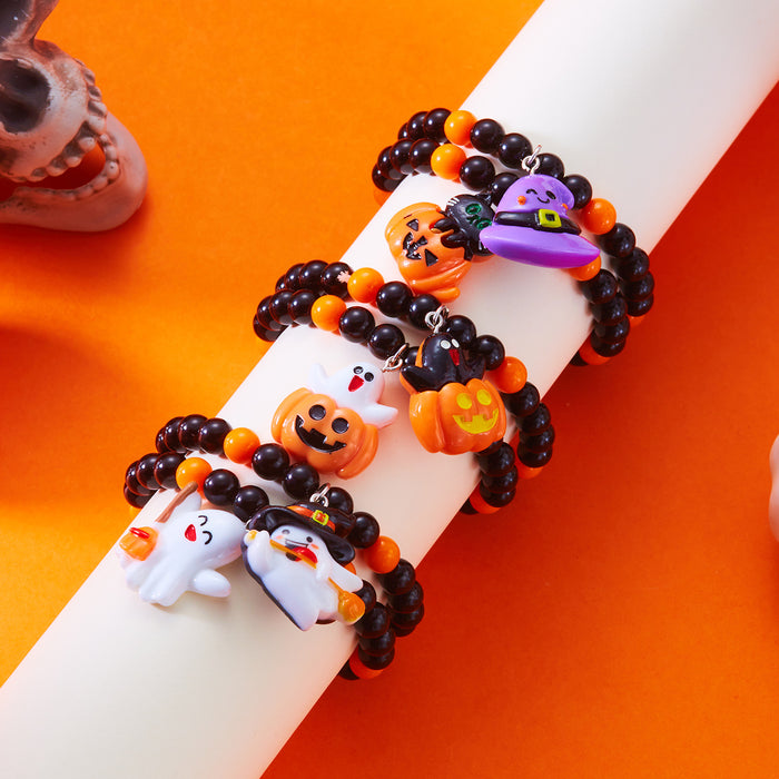 Wholesale  Bracelet Pumpkin Hat Set Elastic Beaded Pendant Women' s Bracelet