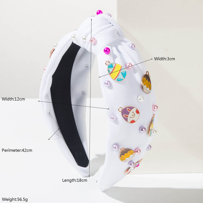 Wholesale Easter bunny and egg themed knotted wide headband