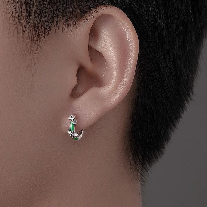 Wholesale   Snake Earrings Men's  Ear Ring  925 Ear Studs Ear Accessories  Jewelry
