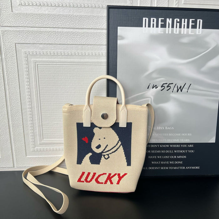 Wholesale Mobile Phone Bag Versatile,  Cute Cartoon Knitted Handbag,  Coin Purse,  Urban Minimalist Style