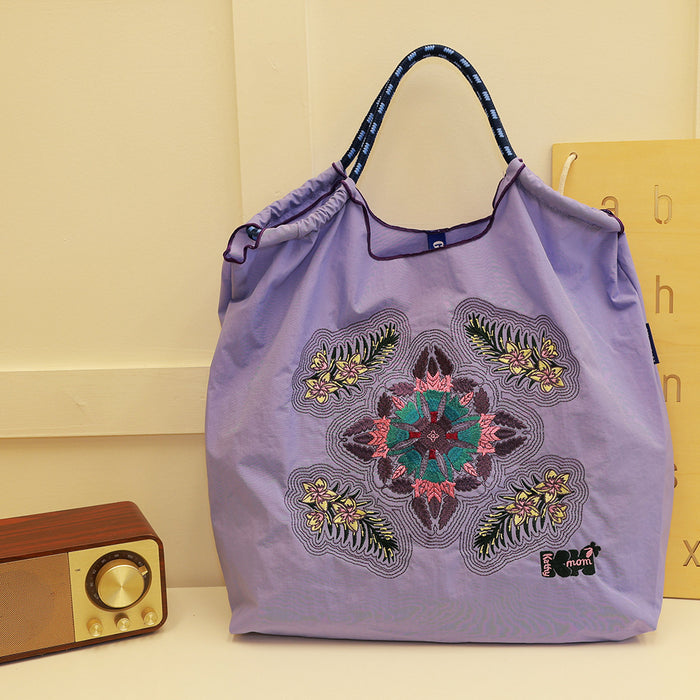 Wholesale Canvas bag embroidery shopping bag tote bag large capacity bag women' s handbag crossbody bag