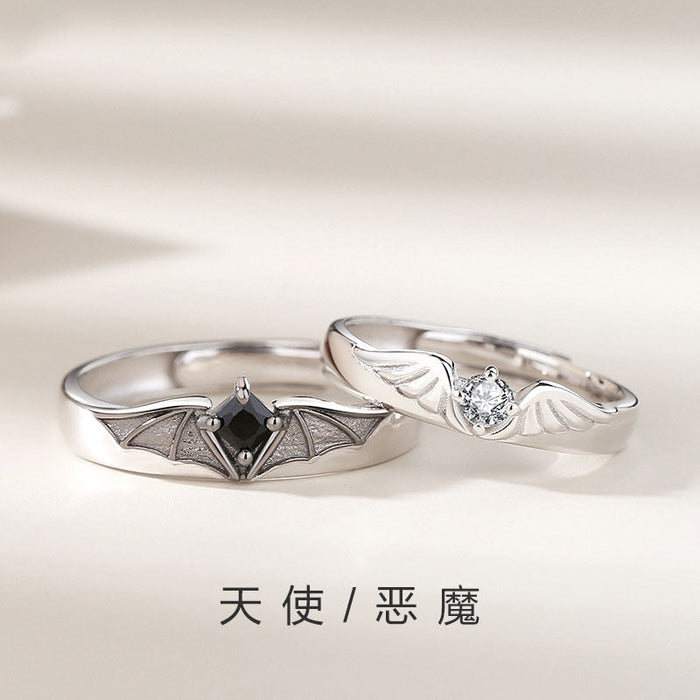 Wholesale Rings Metal Angel and Demon Couple Rings JDC-RS-YiY004