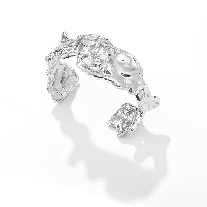 Wholesale irregular metal wind necklace female exaggerated design earrings bracelet suit