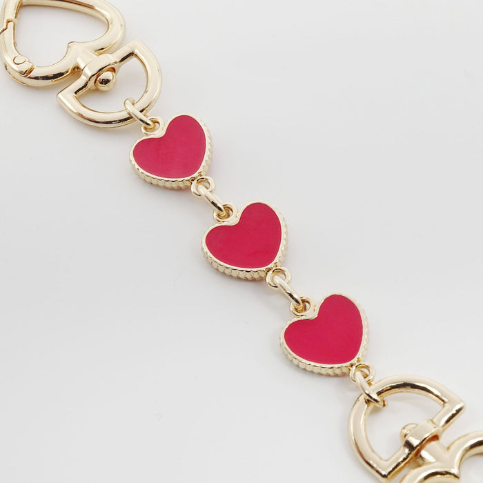Wholesale Heart-shaped chain accessory bag strap Keychains