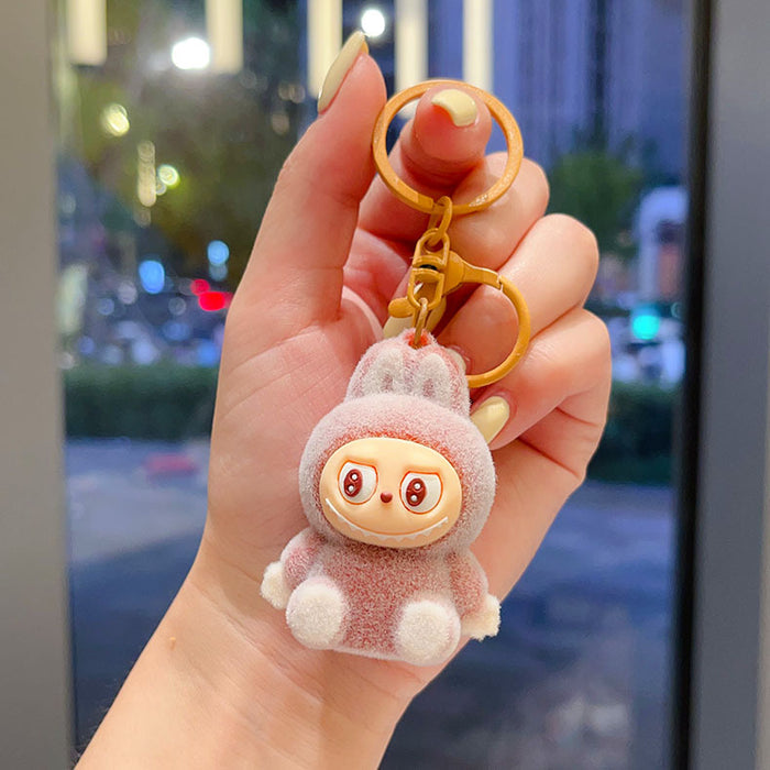 Wholesale Flocked Doll Keychain Cartoon Cute Doll Student Backpack Pendant Claw Machine Gift