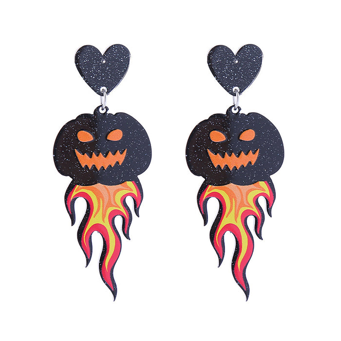 Wholesale Punk  Acrylic  Earrings Funny Pumpkin Skull Ghost Party Earrings
