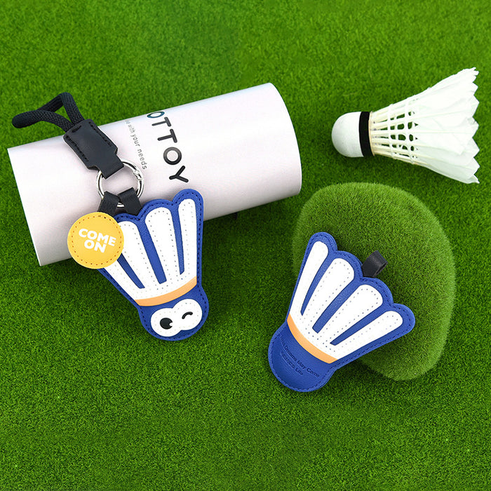 Wholesale Creative sports keychain simple cartoon table tennis badminton boxing sports event PU pendant small gift