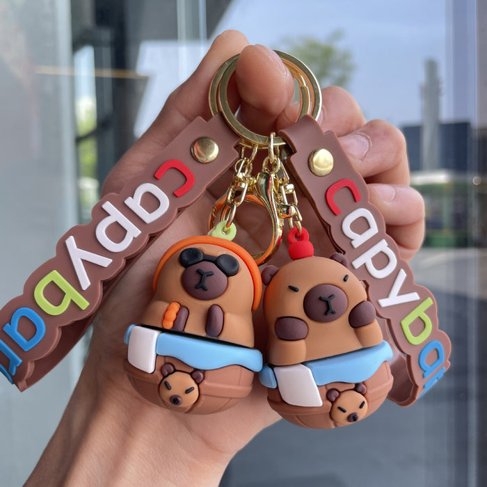 Wholesale Cute cross dressing keychain cartoon figurine pendant couple backpack hanging accessories car keychain wholesale