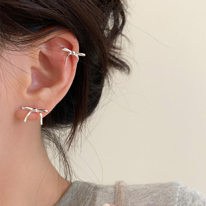 Wholesale Bow Ribbon Earrings Ear Clip No Ear Holes Earrings