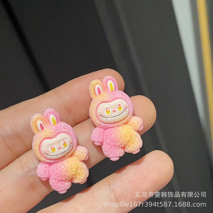 Wholesale Silver Needle Colorful Cartoon Cute Fashion Earrings