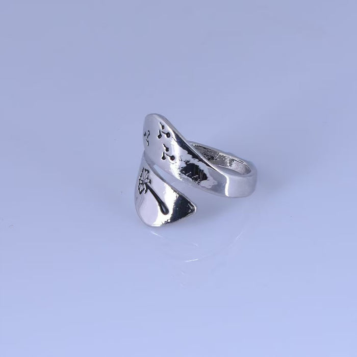 Wholesale Vintage Fashion Printed Ring with Adjustable Opening