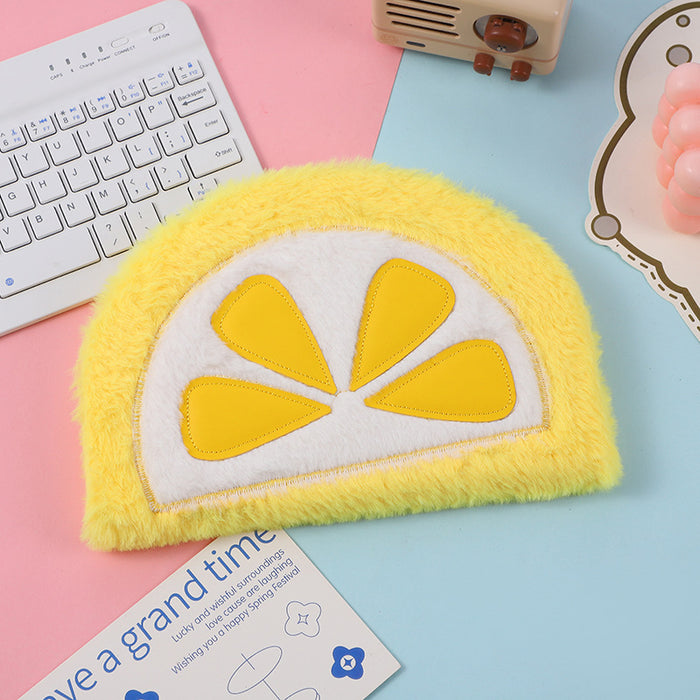 Wholesale Creative semicircle plush book cartoon student color notepad children' s rainbow cute diary