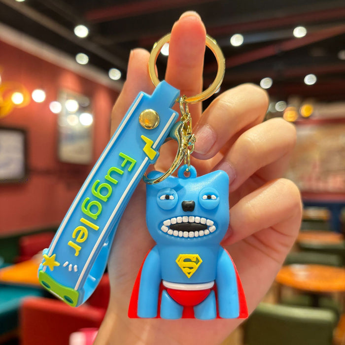 Wholesale Cartoon cute monster series girls cute keychain pendant funny doll keychain student doll small pendant