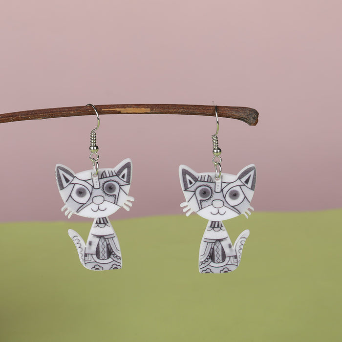 Wholesale Cute Cartoon Cat Earrings