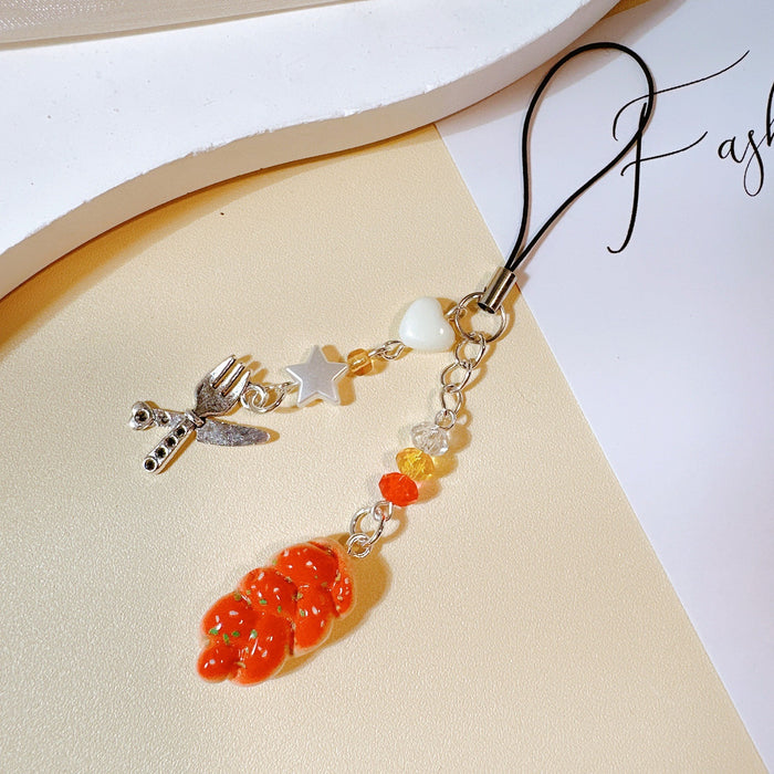 Wholesale Beaded Pendant Cute Girl Heart Mobile Phone Chain Bag Accessories