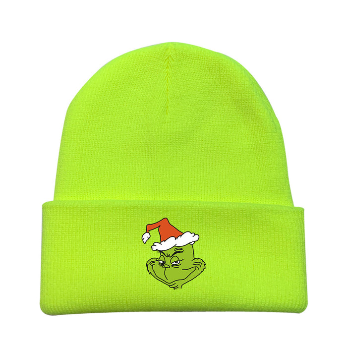 Wholesale Christmas Knitted Hat Green Hair Monster Wool Hat JDC-FH-JunC006