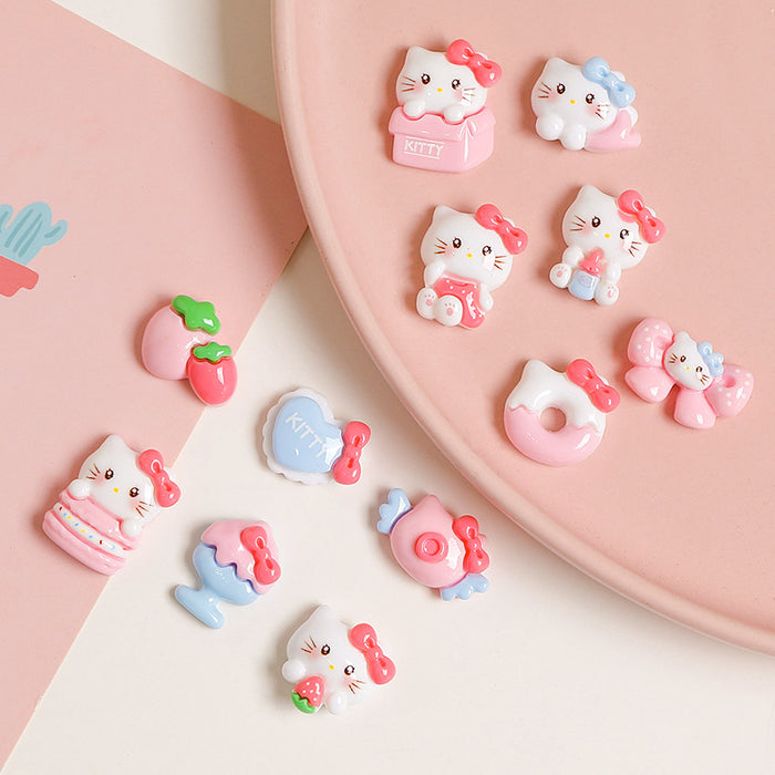 Wholesale Pink Bow Cartoon Cream Glue Mobile Phone Case Material Handmade Jewelry Resin Accessories