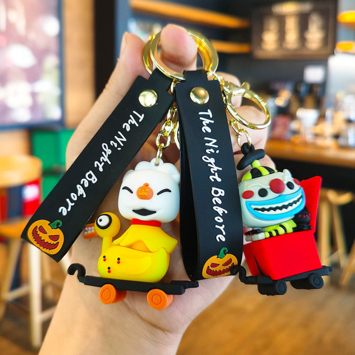 Wholesale Cartoon Christmas Eve Rubber Keychain JDC-KC-Tingm159