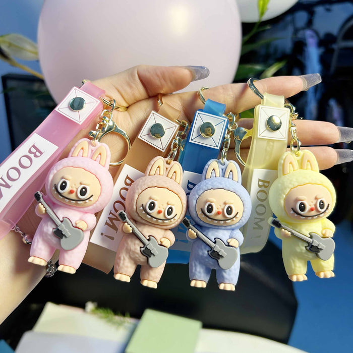 Wholesale Cute guitar sheep keychain