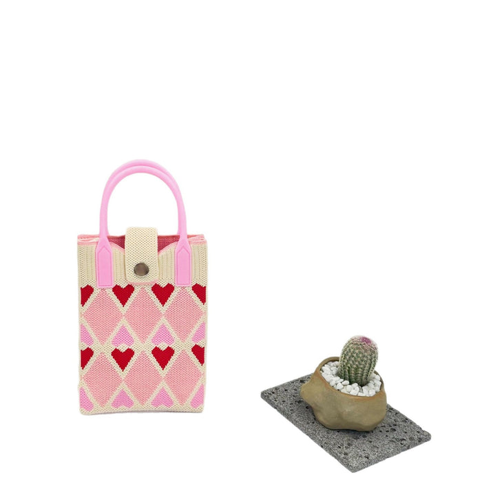 Wholesale Cute Cartoon Knitted Mobile Phone Bag  Easiest for Match Shoulder Bag Coin Crossbody Portable