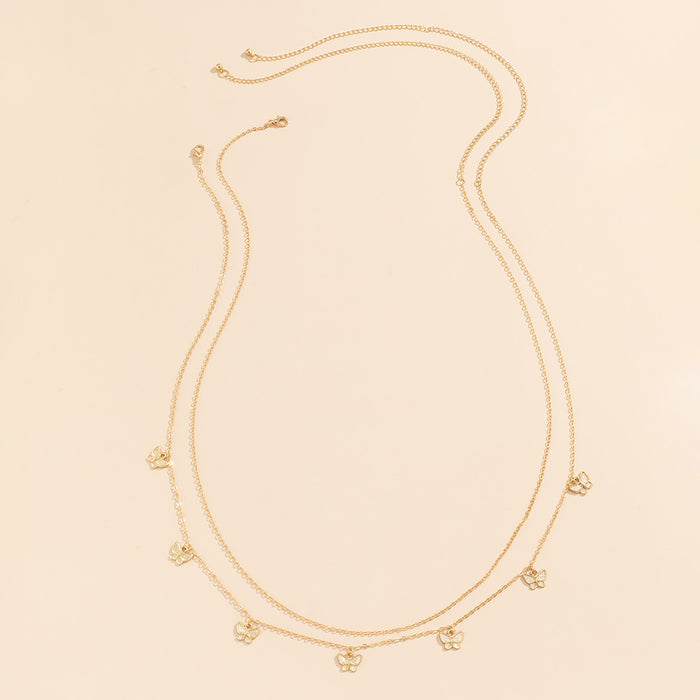 Wholesale Tassel Butterfly Pendant Double layered Waist Chain Sexy Street Shot Single Loop Metal Body Chain