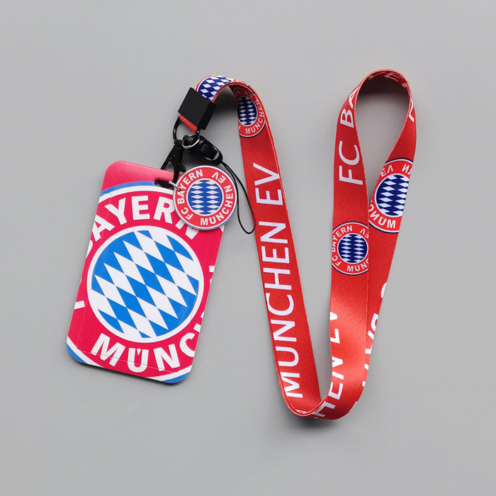 Wholesale football team Lanyard Keychain Cartoon animation hard