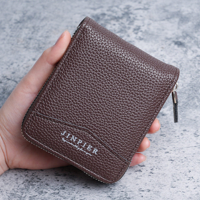 Wholesale Letter Print Men' s PU Leather Wallet Vertical Business Card Holder Everyday Office Gift Boutique Accessory