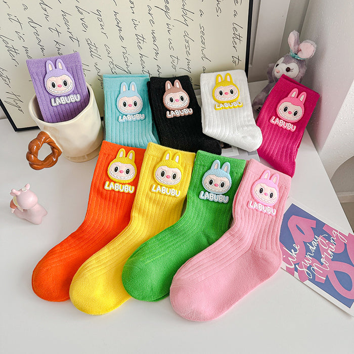 Wholesale Colorful Cartoon Accessories for Spring and Autumn Mid-Calf Socks for Boys and Girls