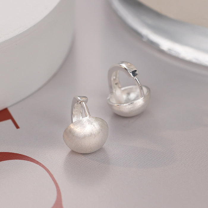 Wholesale  925  Silver Ball Earrings Women's  Metal Ear  Earrings