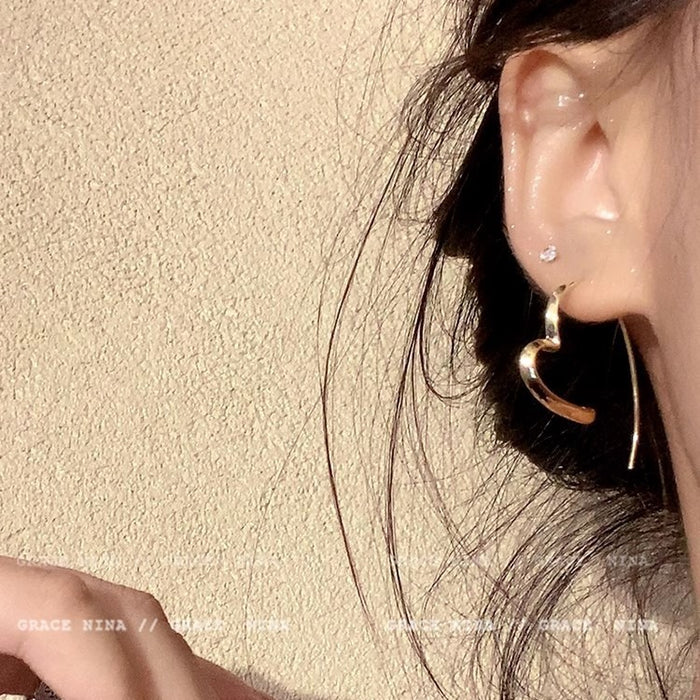 Wholesale Love exaggerated large earrings with simple design