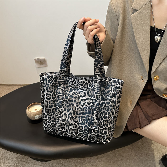 Wholesale Leopard print large capacity tote shoulder bag