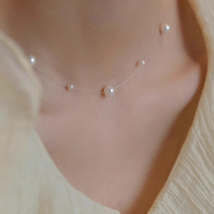 Wholesale Starry Sky Pearl Necklace, Light Luxury, Fashion, Niche, Collarbone Chain, High Grade, Neck Chain Accessories