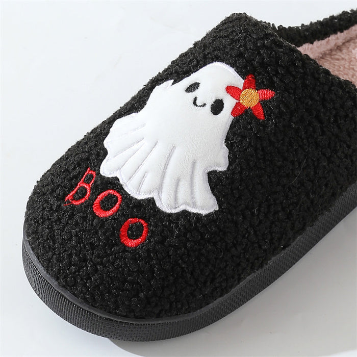 Wholesale Winter  funny cotton slippers women' s home indoor flower ghost warm slippers